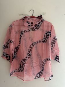 Pink Animal Print Top
