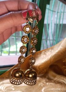 Long Golden Jhumka