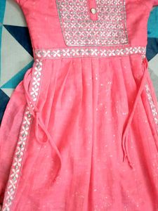 Pink Embellished Girls&#39; Dress