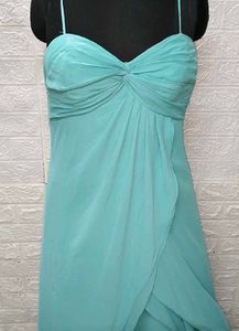 Elegant Aqua Maxi Dress + Freebie 2 Earings Set