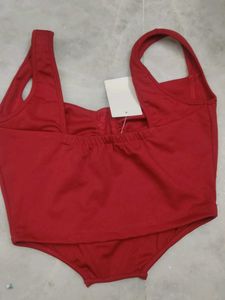 Red Bustier Corset Top