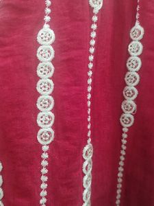 Blood Red Embellished Kurta