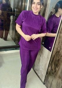 Royal Blue Velvet Loungewear Set