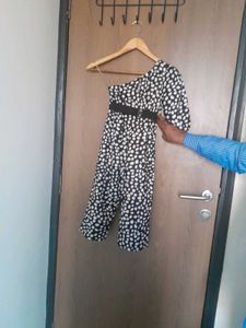 Polka Dot One-Shoulder Jumpsuit