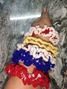 Colorful Handmade Crochet Scrunchies