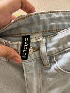 Light Wash Denim Cargo Pants