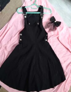 Black Skirt Dungaree