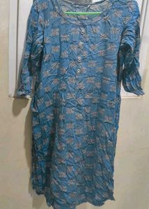 Blue Printed Kurta
