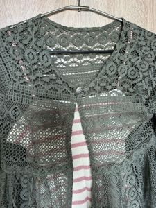 Green Lace Shrug