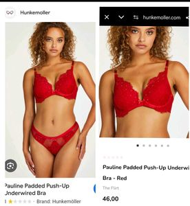 Red Lingerie Set With Camisole
