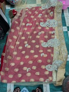 Heavy Wedding Saree Net With Fabric