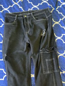 Black Cargo Jeans