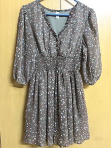 Korean Floral Dress with Roses