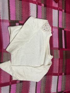 Elegant Cream Knit Sweater