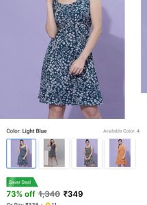 New Blue Aline Dress