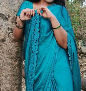 Elegant Teal Saree