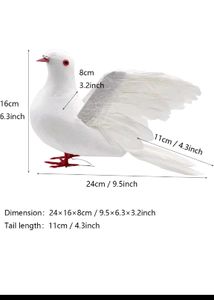 Simulation Foam White Feather Dove Pigeon
