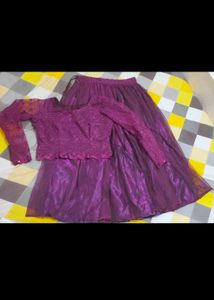 Purple Skirt and Top Set