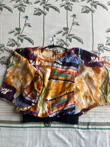 Colorful Print Crop Top