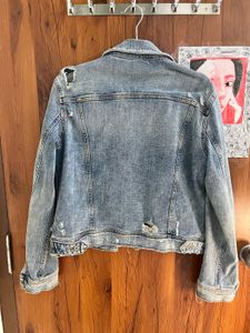 ZARA Distressed Denim Jacket size S