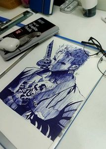 Zoro Ball Pen Sketch|| Anime Sketch|| One Piece||