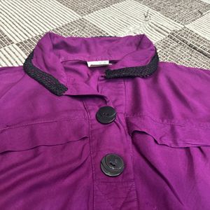 Purple Buttoned Top