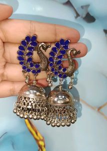 Peacock Jhumka Earrings