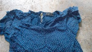 Blue Printed Top