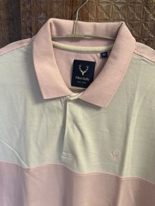 Allen Solly Pink &amp; White Polo Shirt