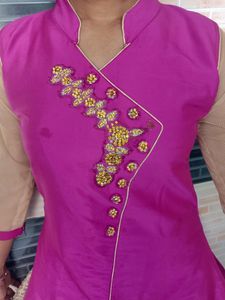 Front Side Cut Kurta  With Skirt