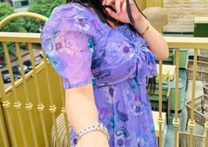 Floral Purple Maxi Dress