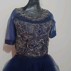Elegant Blue Ethnic Gown