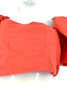 Dark Coral Pink Square Neck Crop Top (Women)