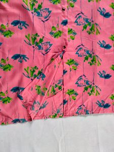 Pink Printed Kurta