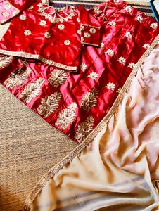 Red Embroidered Lehenga Choli Set || size:xl