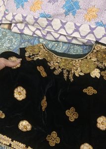 Velvet Zardosi Black Blouse