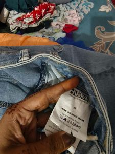 Here &amp;Now Wide Leg Open Jeans
