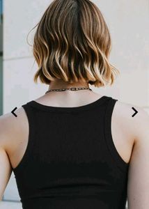 Black Ribbed Tank Top