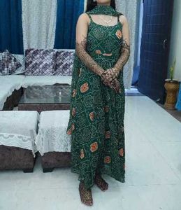 Elegant Green Ethnic Dress