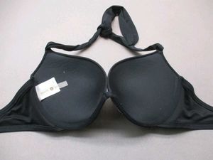 Patterned Black Bikini Top 34B