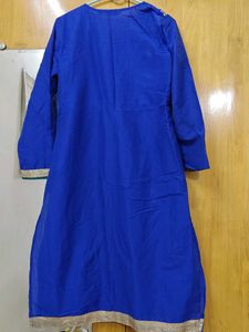 Blue Embroidered Kurti