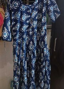 Printed Blue Dress