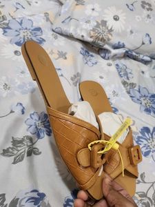 Tan Buckle Slides
