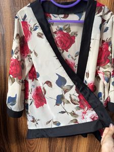 Floral Print Kimono Jacket