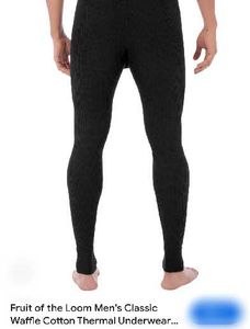 Fruit of the Loom Men's Black Thermal Underwear