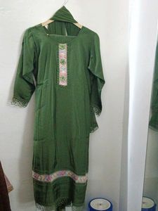 Art Silk Kurti Pant Dupatta Set