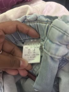 Light Wash Denim Pants Combo