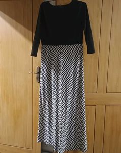 Chic Black &amp; White Maxi Dress