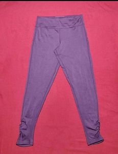 Crane Purple Stretchable Leggings - Size M