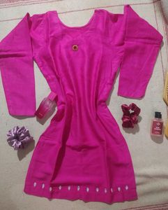 Handmade Pink Short Kurti 💗